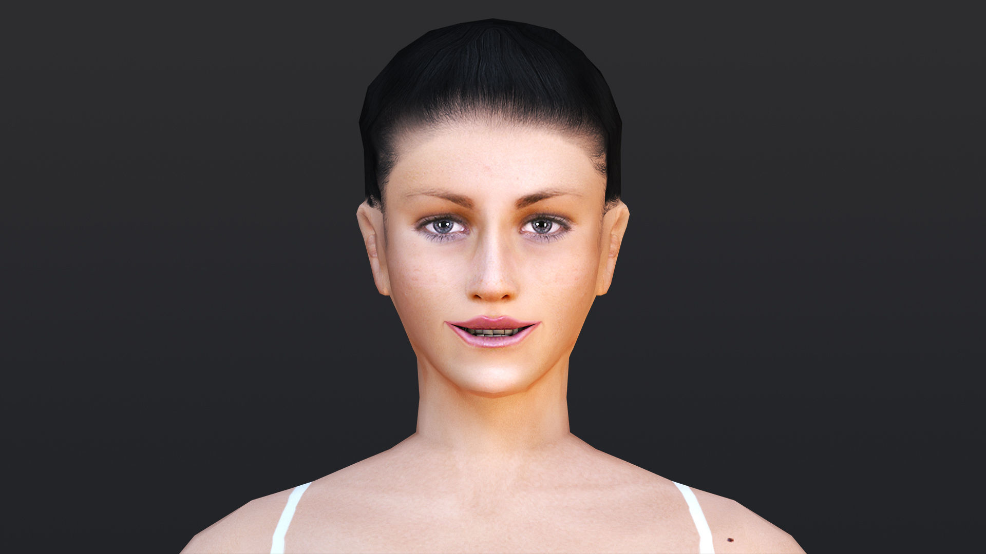 Woman 2 Low-poly 3D model_1