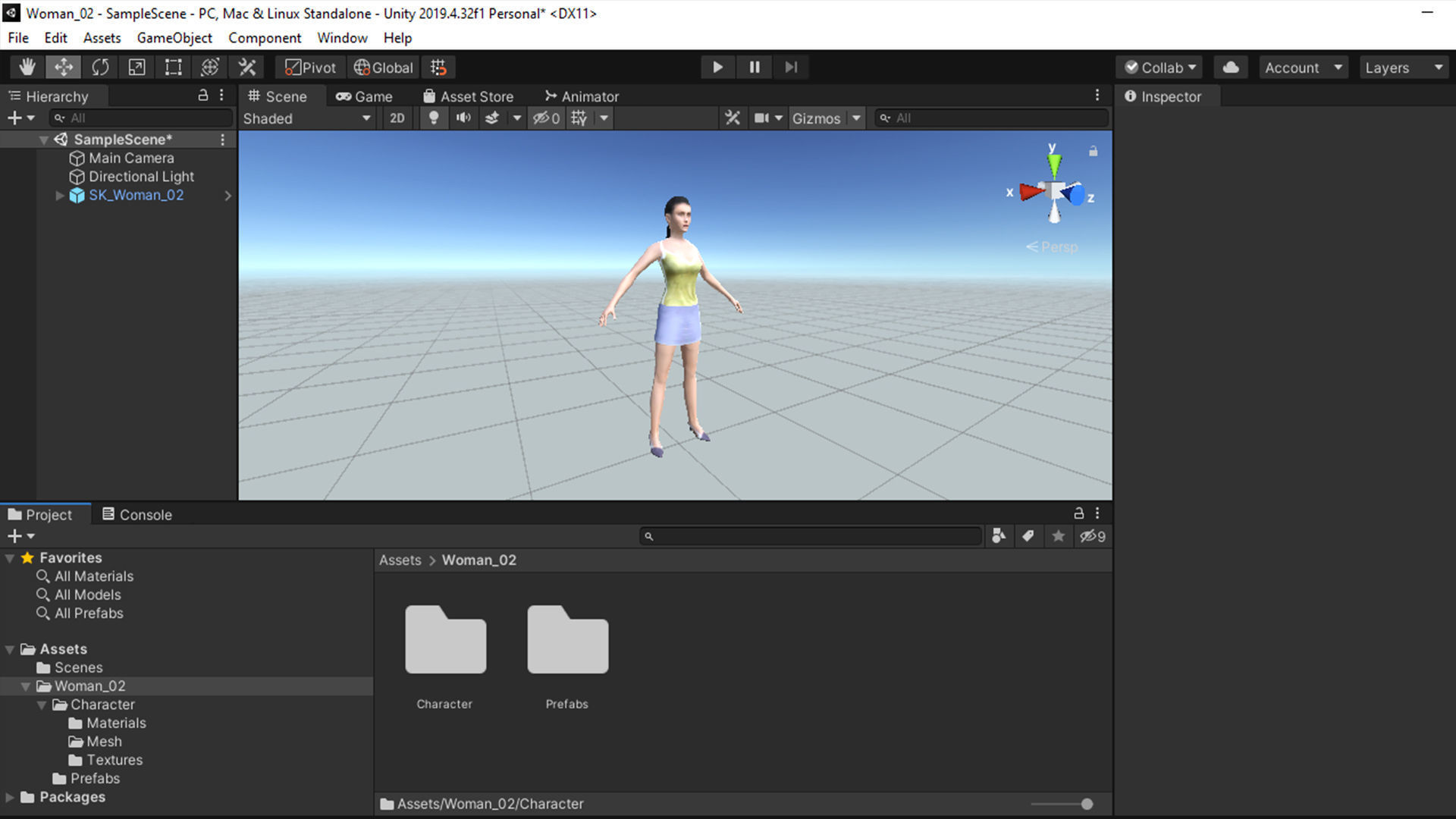 Woman 2 Low-poly 3D model_8