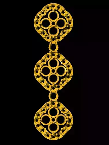 Sidepiece gold pendant