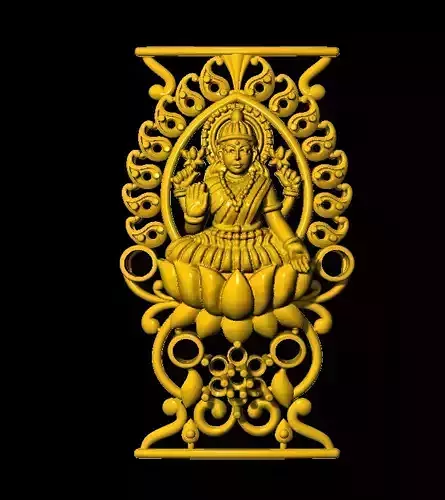 Sidepiece ornate gold statue of lord ganesha