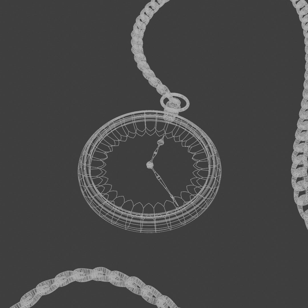 Pocket watch 3D model_2