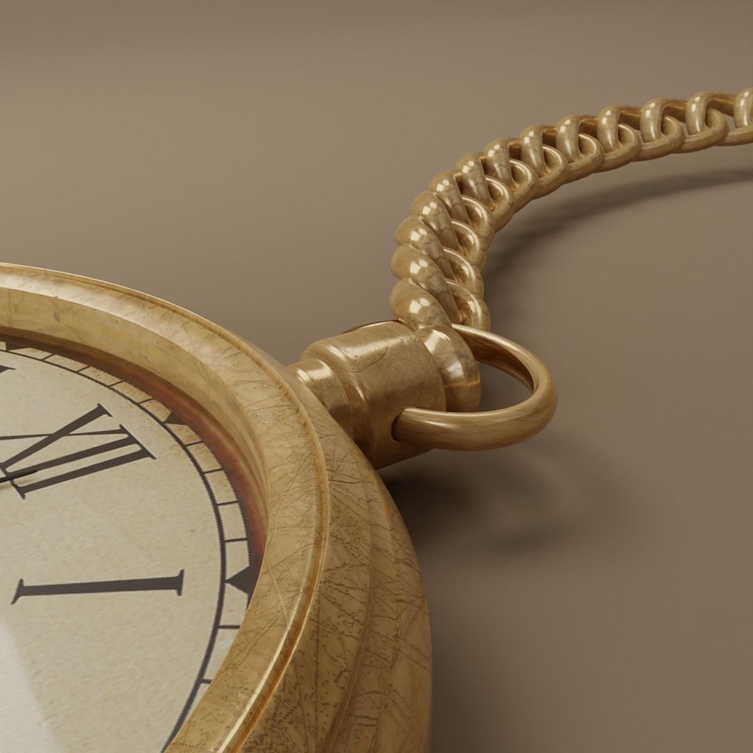 Pocket watch 3D model_3