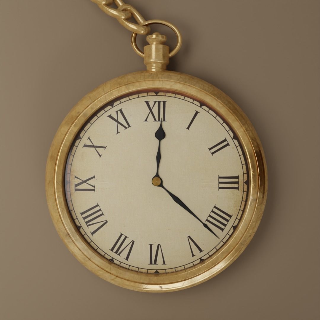 Pocket watch 3D model_4