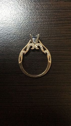 Antique solitaire ring stl file 3D print model