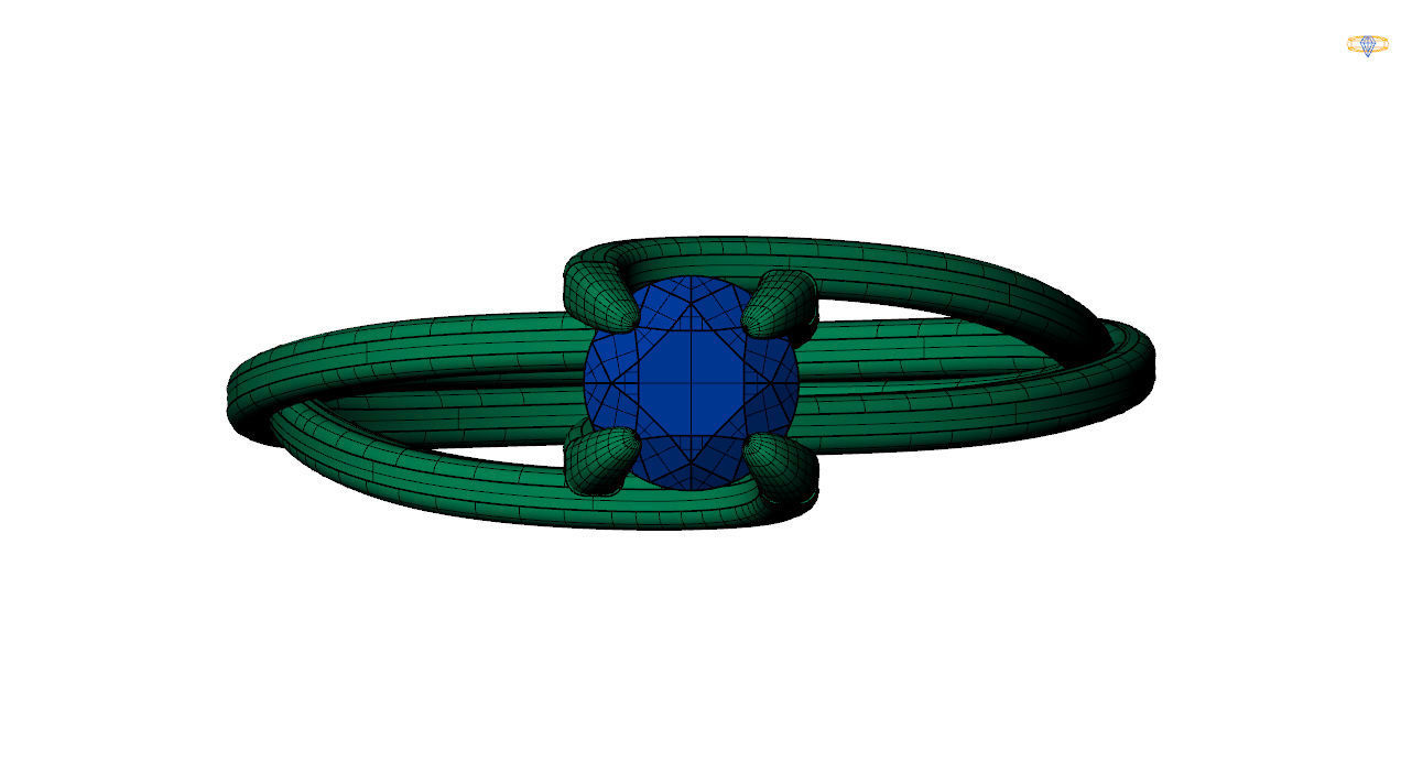 Stylish solitaire ring stl file 3D print model_9