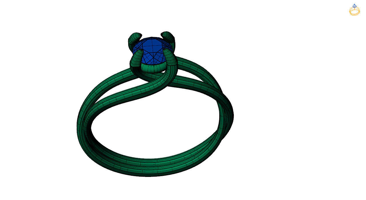 Stylish solitaire ring stl file 3D print model_12