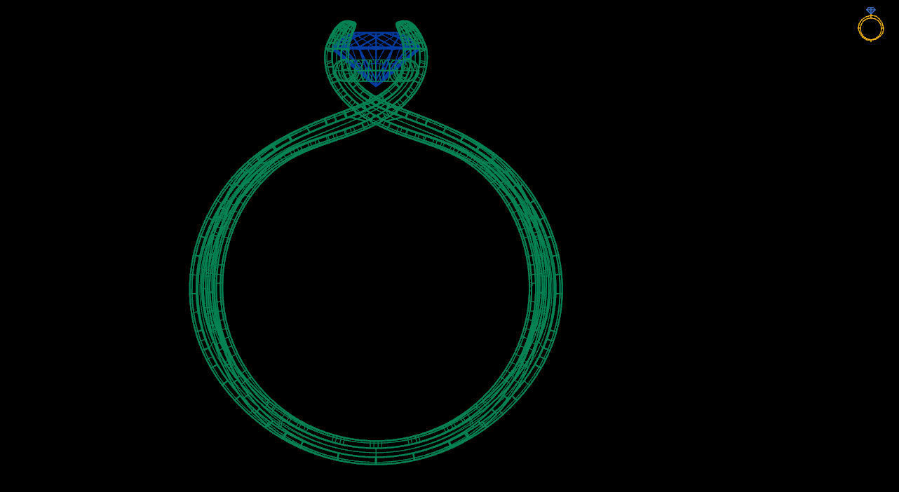 Stylish solitaire ring stl file 3D print model_6