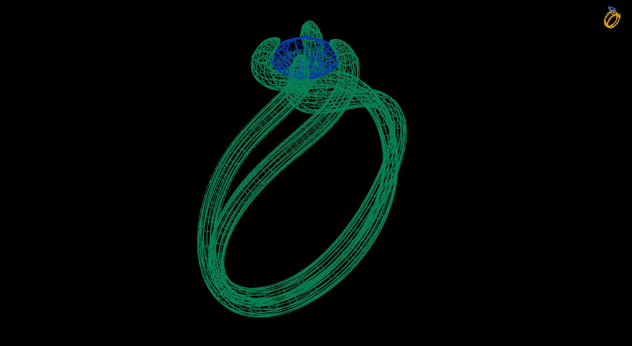 Stylish solitaire ring stl file 3D print model_10