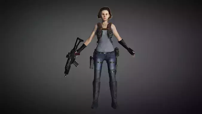 AAA Military Female Character 02