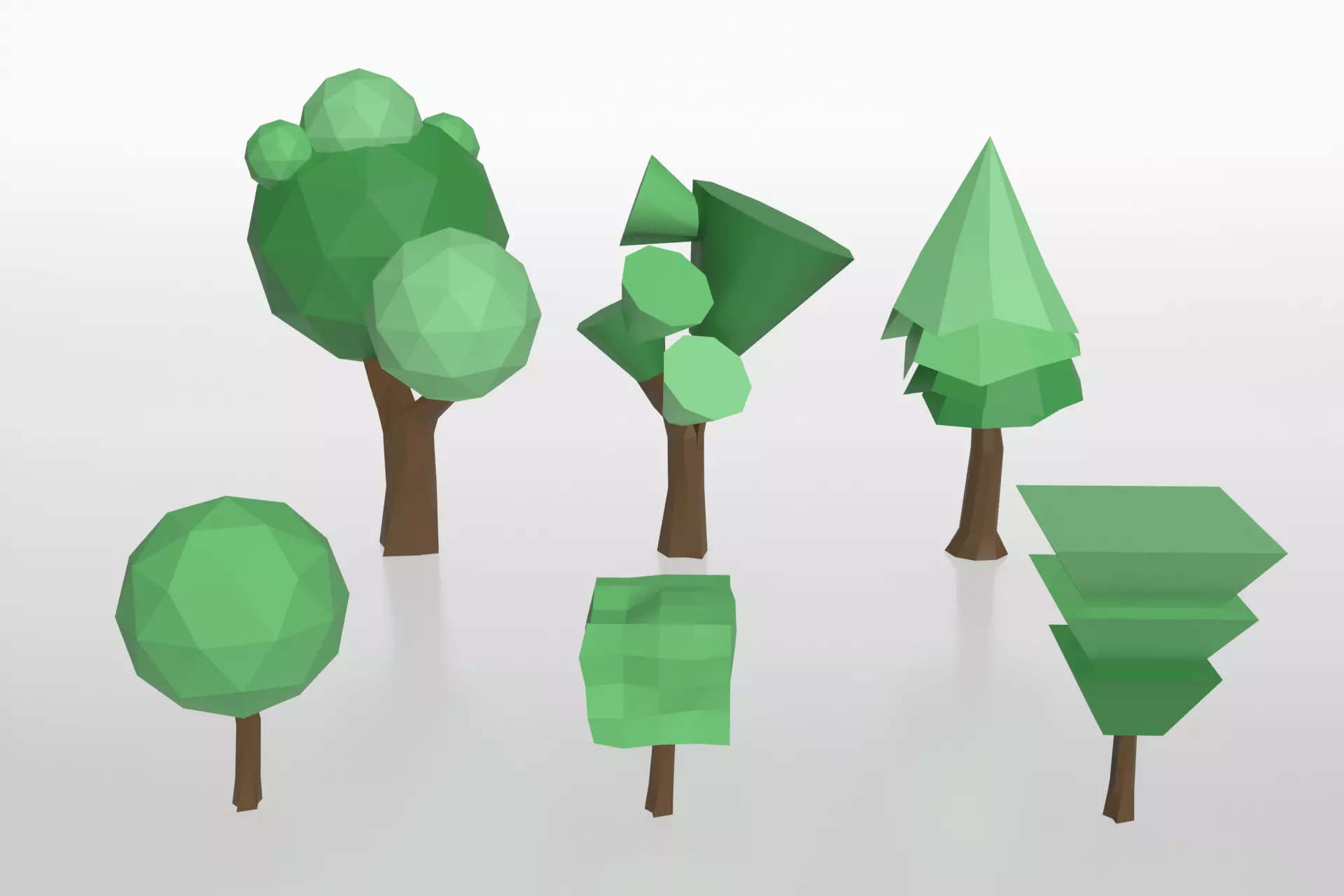 Low Poly Tree Assets free VR / AR / low-poly 3D model | CGTrader