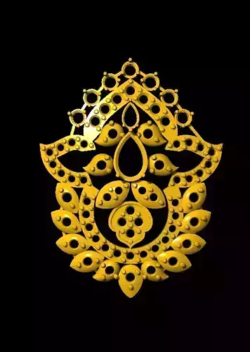 Sidepiece ornate pendant
