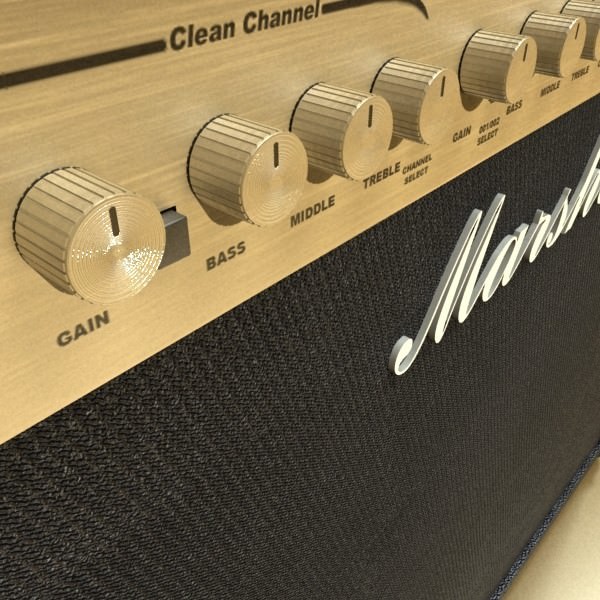 Marshall Amplifier 100 w High Detail 3D model_3