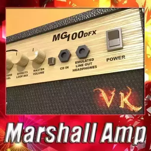 Marshall Amplifier 100 w High Detail 3D model