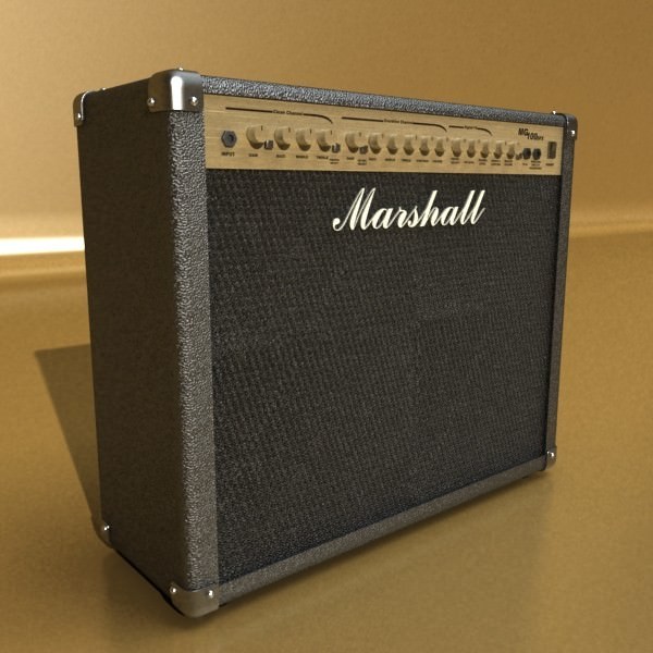 Marshall Amplifier 100 w High Detail 3D model_1