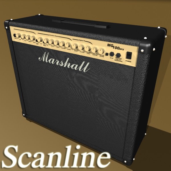 Marshall Amplifier 100 w High Detail 3D model_10