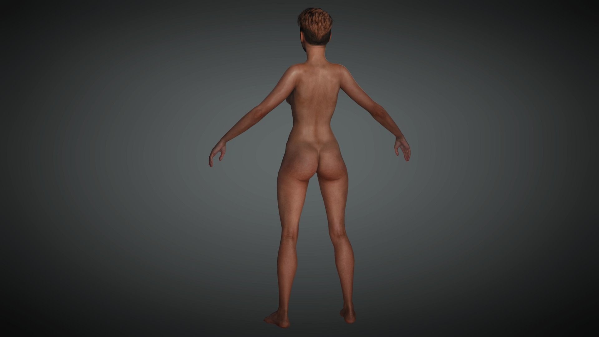 AAA Military Female Character 03 Low-poly 3D model_28