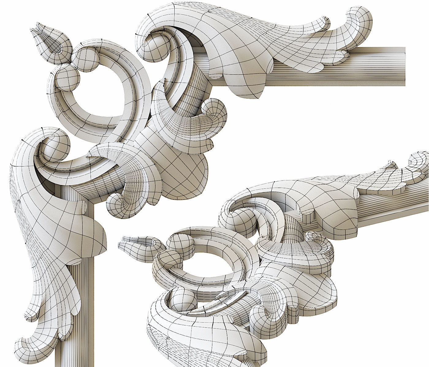 Corner for molding01 3D model_1