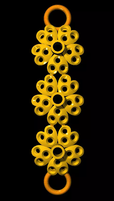 Sidepiece flower ring 3D print model_0