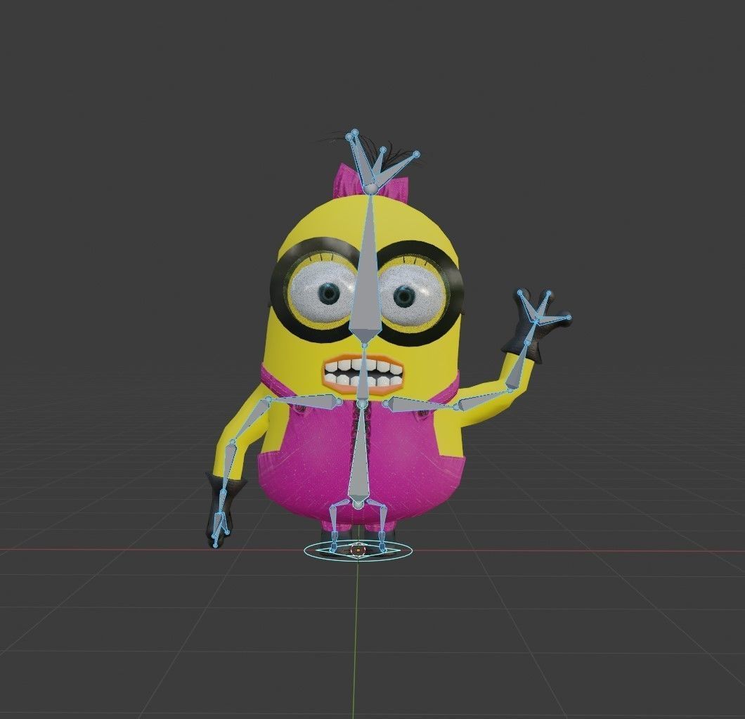 Minion-girl Low-poly 3D model_14