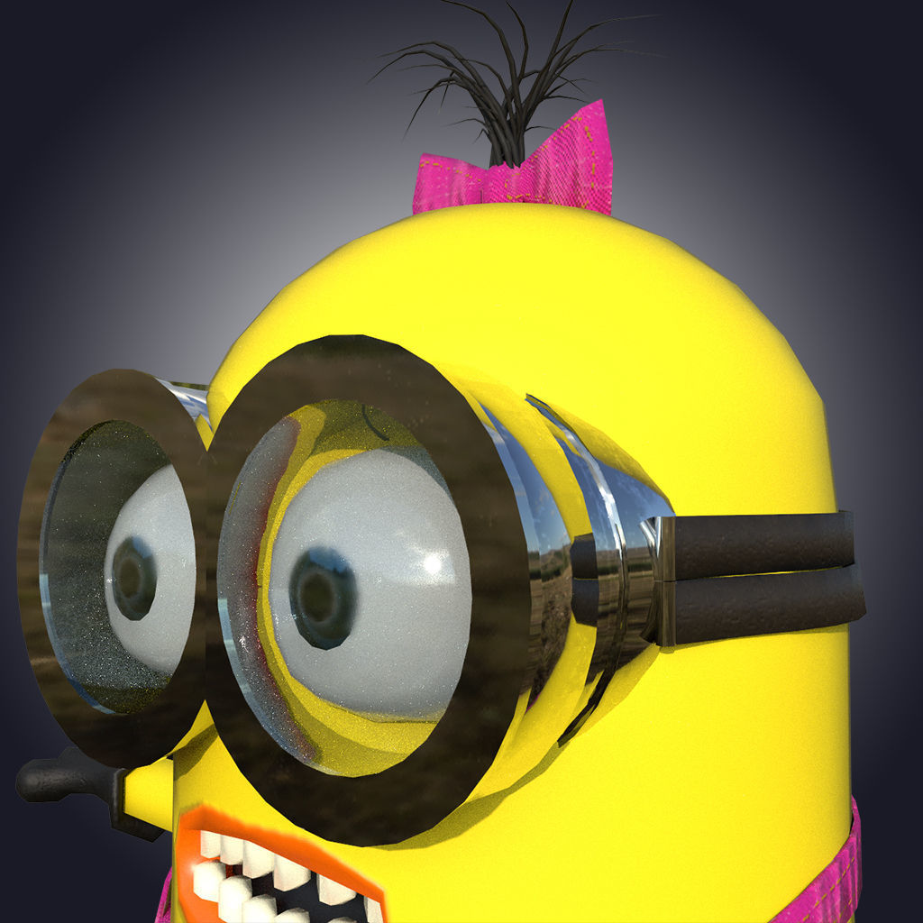 Minion-girl Low-poly 3D model_12