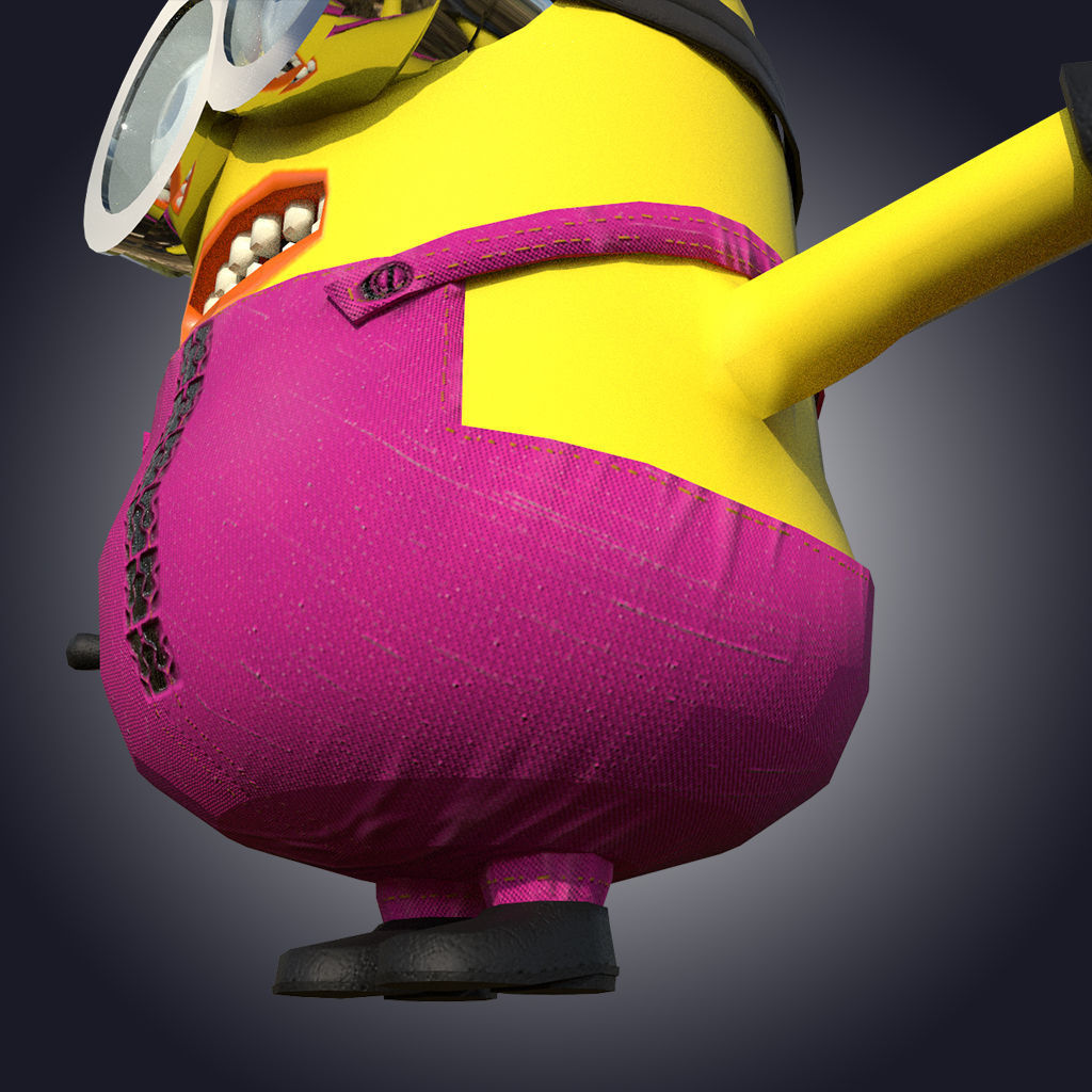 Minion-girl Low-poly 3D model_11