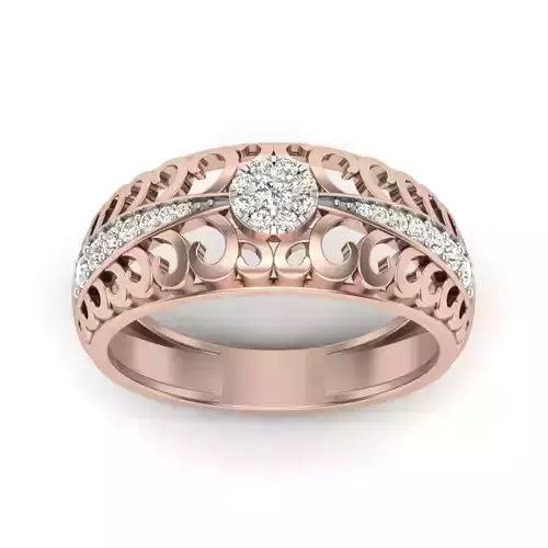 Solitaire Wedding Engagement Men ring 3D print model