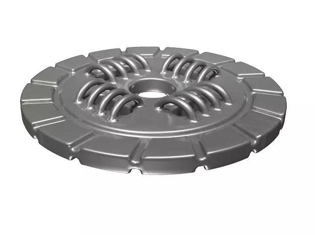 Classic Clutch Plate Low-poly 3D model_0