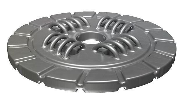 Classic Clutch Plate Low-poly 3D model_2