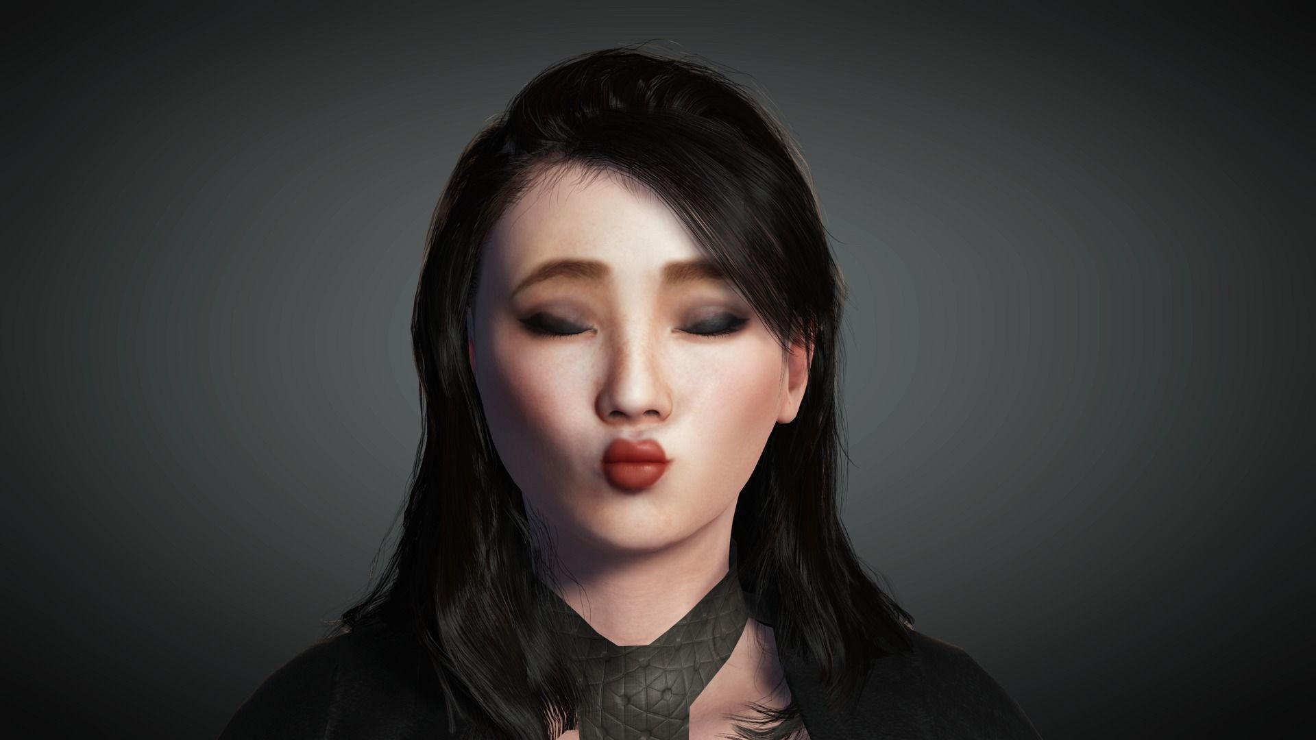 AAA Military Female Character 04 Low-poly 3D model_24