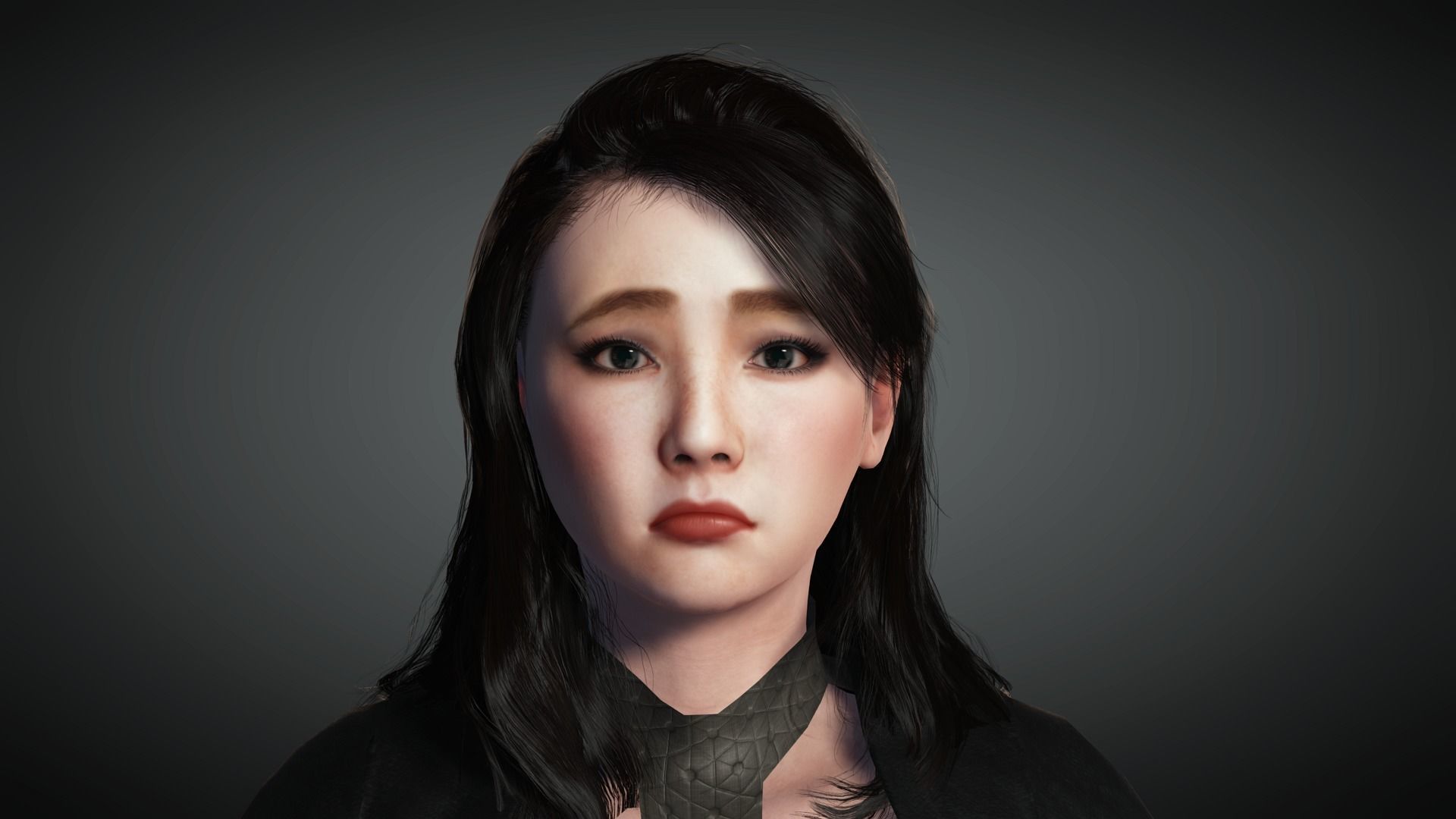 AAA Military Female Character 04 Low-poly 3D model_21