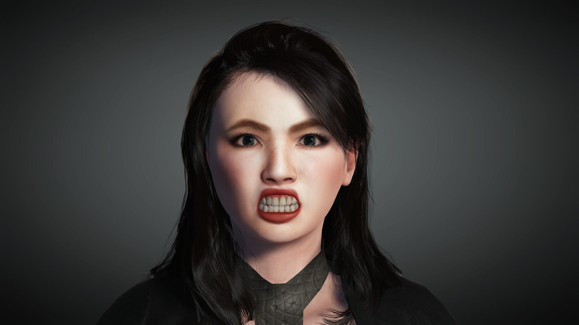 AAA Military Female Character 04 Low-poly 3D model_22