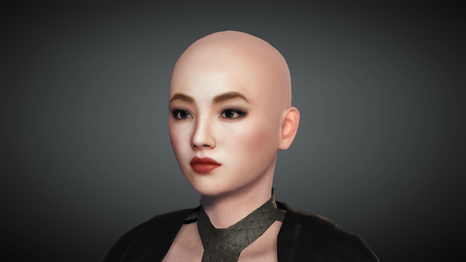 AAA Military Female Character 04 Low-poly 3D model_29