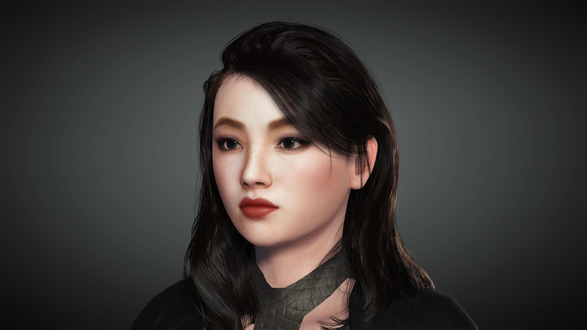 AAA Military Female Character 04 Low-poly 3D model_27