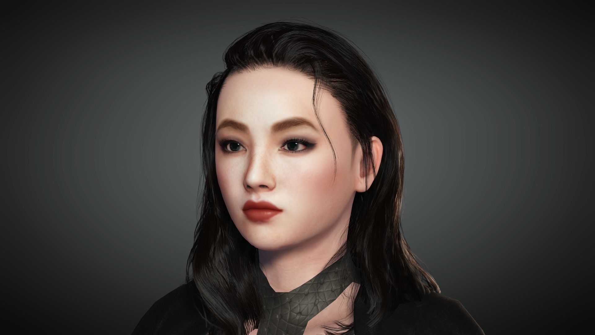 AAA Military Female Character 04 Low-poly 3D model_28