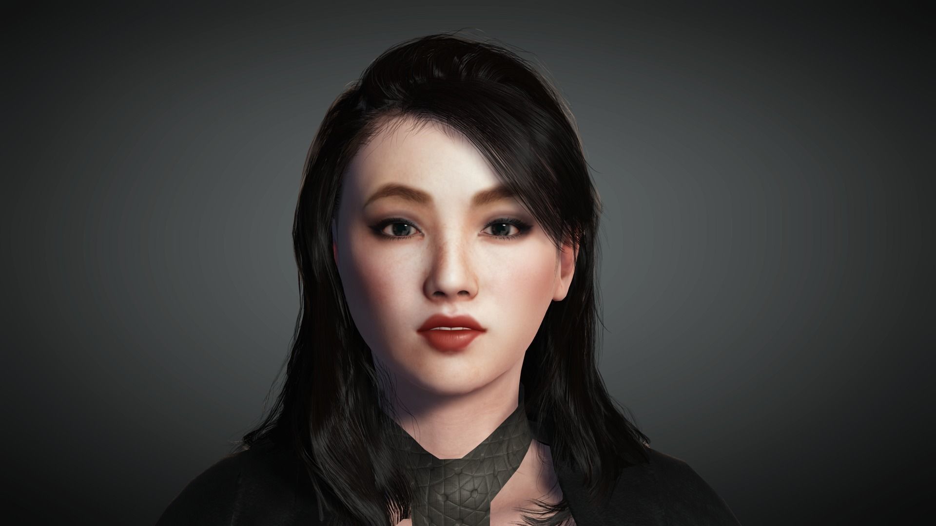 AAA Military Female Character 04 Low-poly 3D model_19