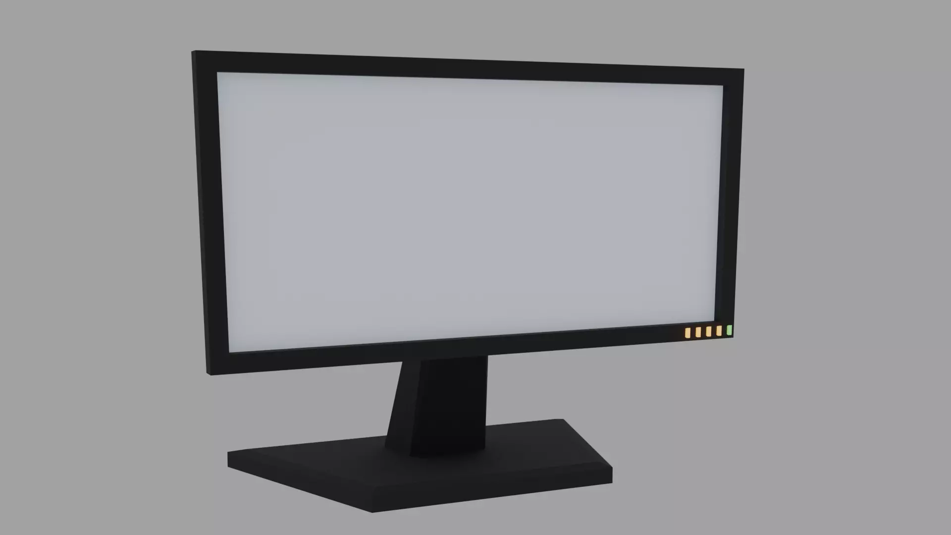 Older Style Simple Monitor With Rough Plasic Free 3D model