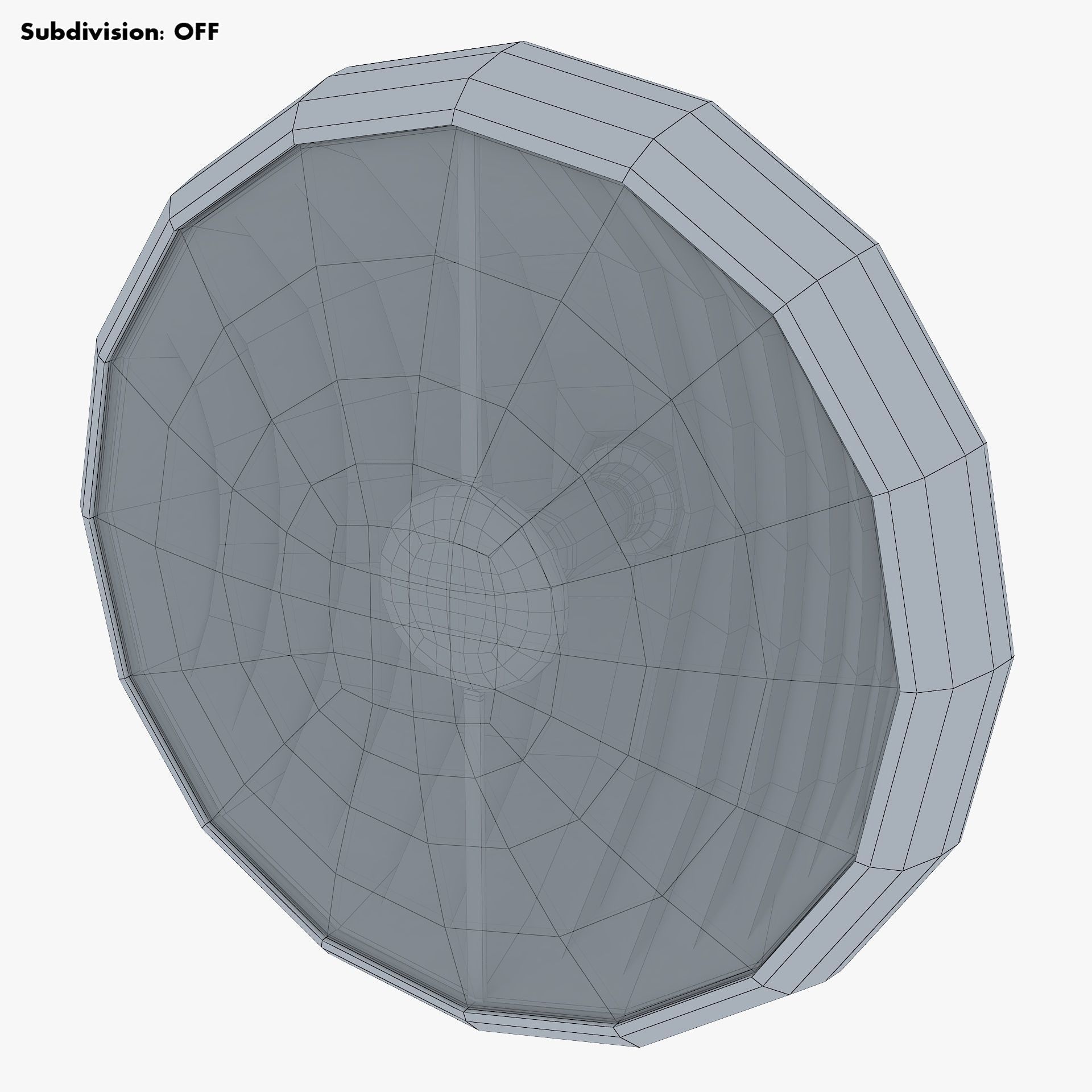 Classic Round Headlight v 1 3D model_7