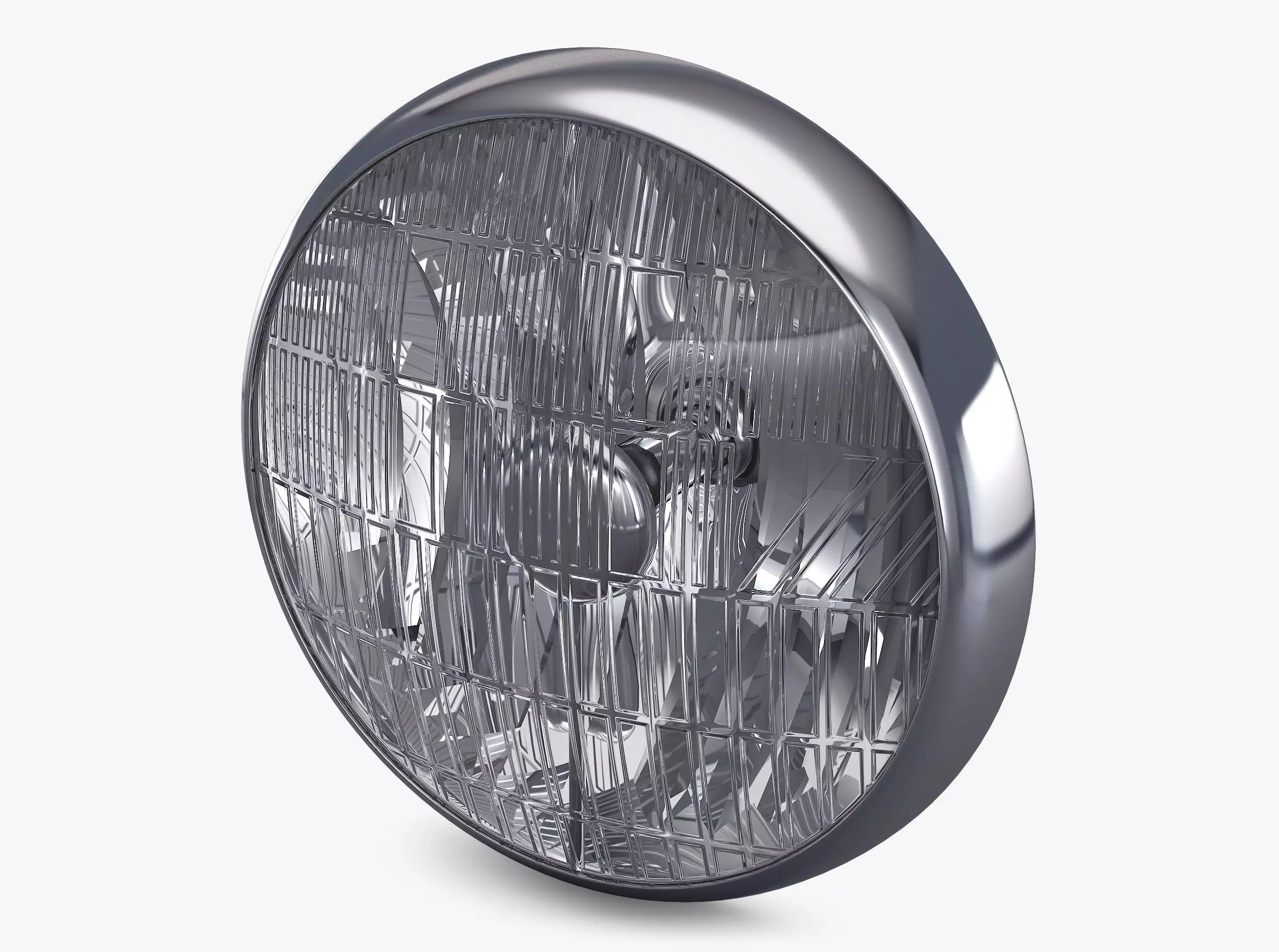 Classic Round Headlight v 1 3D model_0
