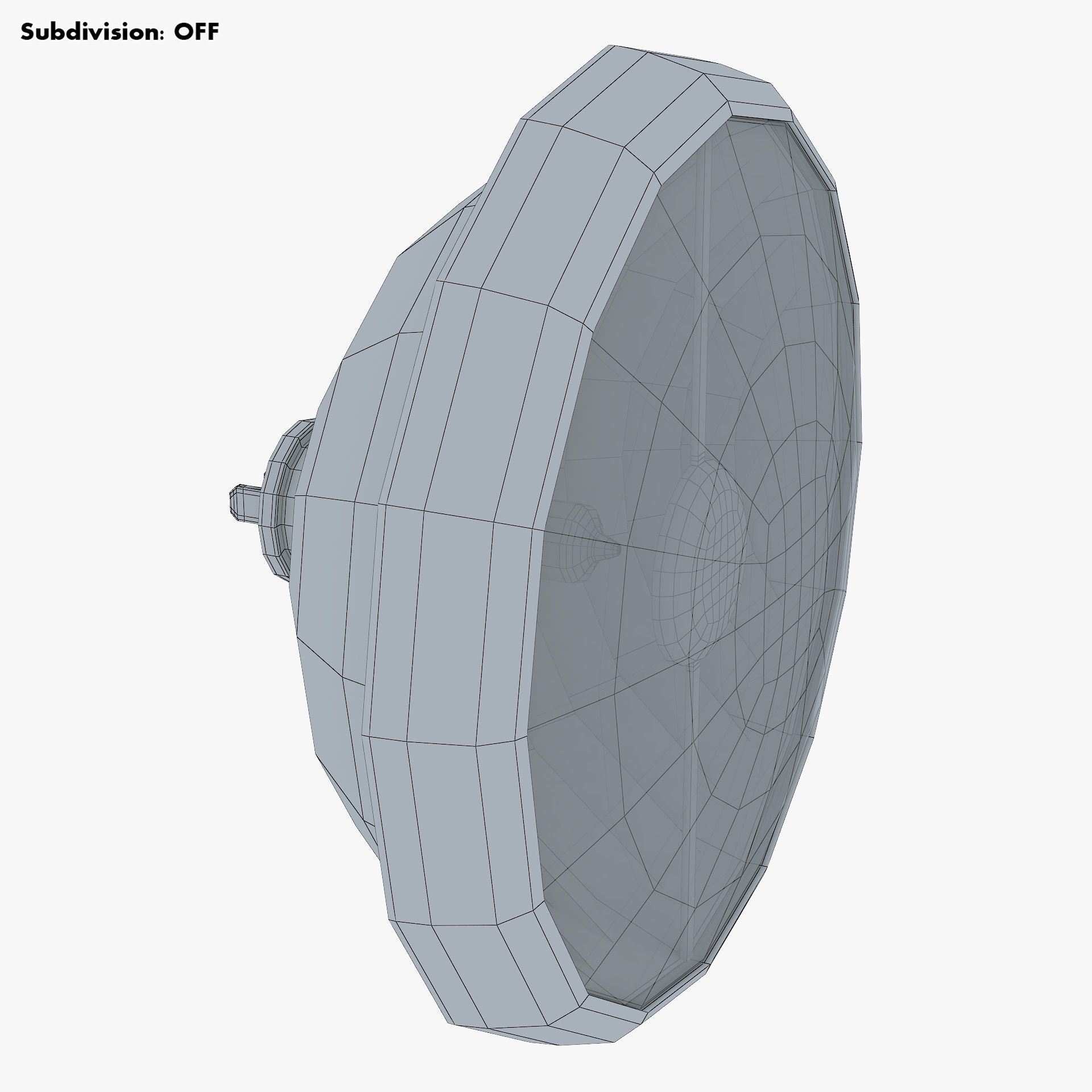 Classic Round Headlight v 1 3D model_11