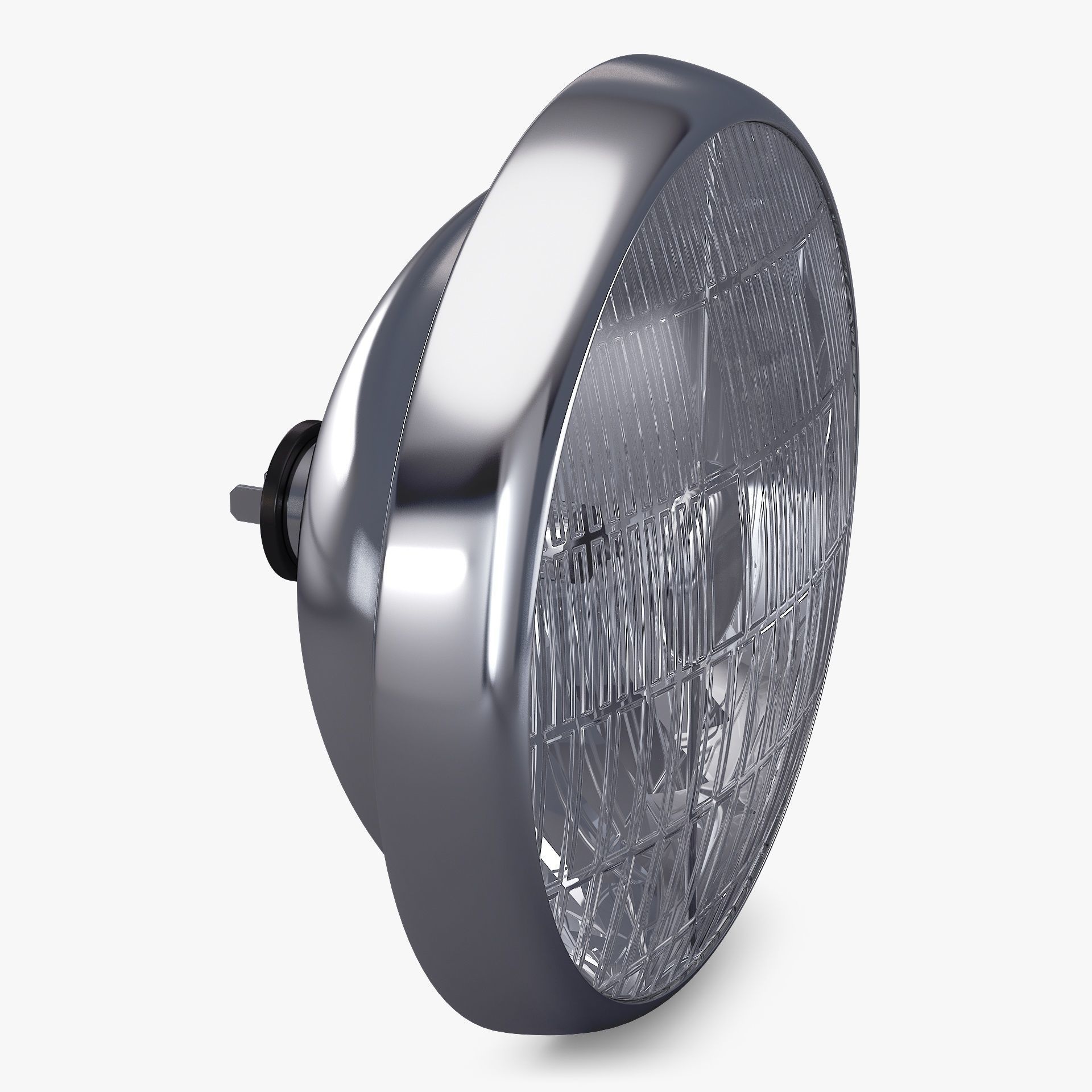 Classic Round Headlight v 1 3D model_2