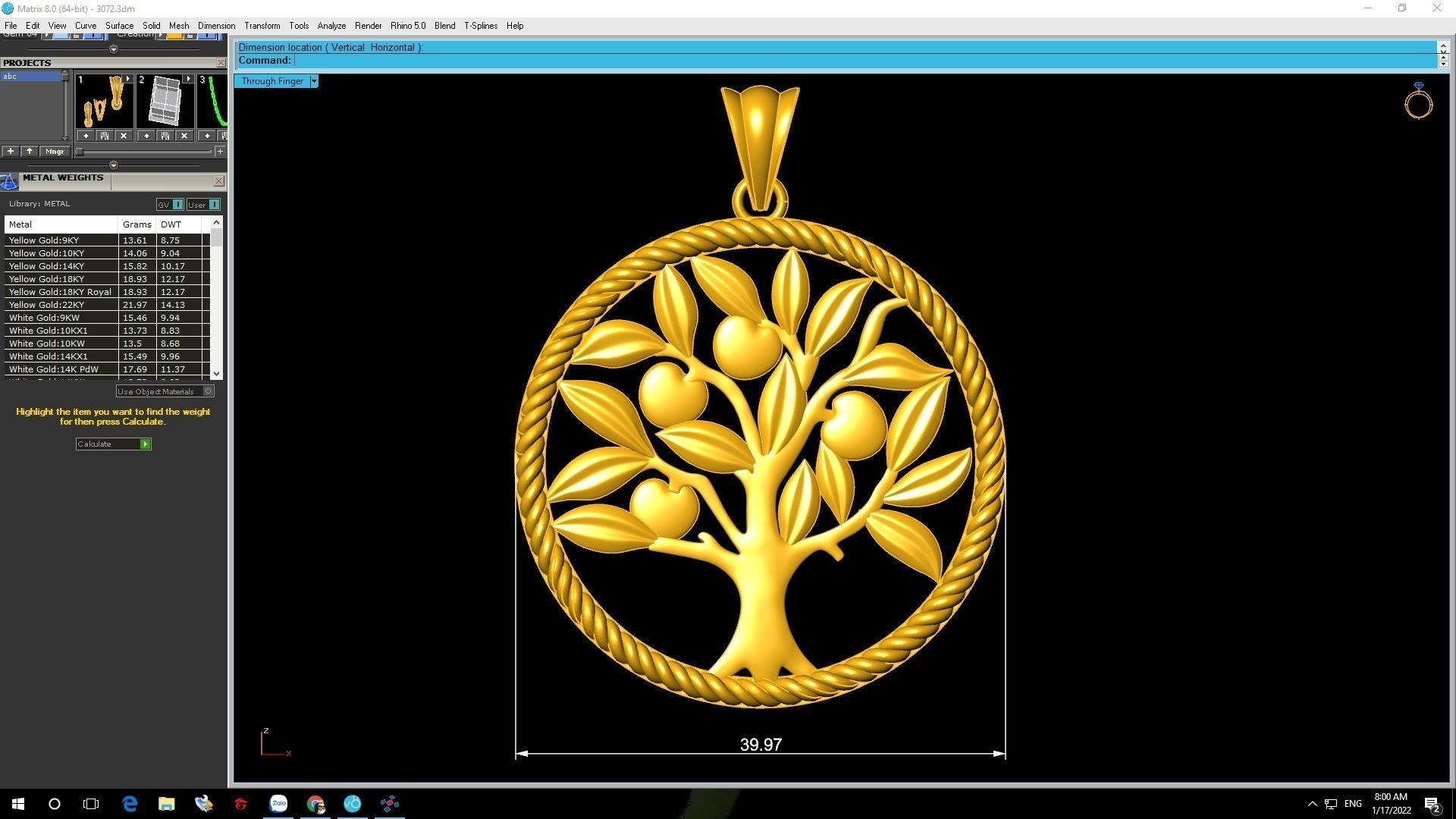 24k apple tree 3072 3D print model_2