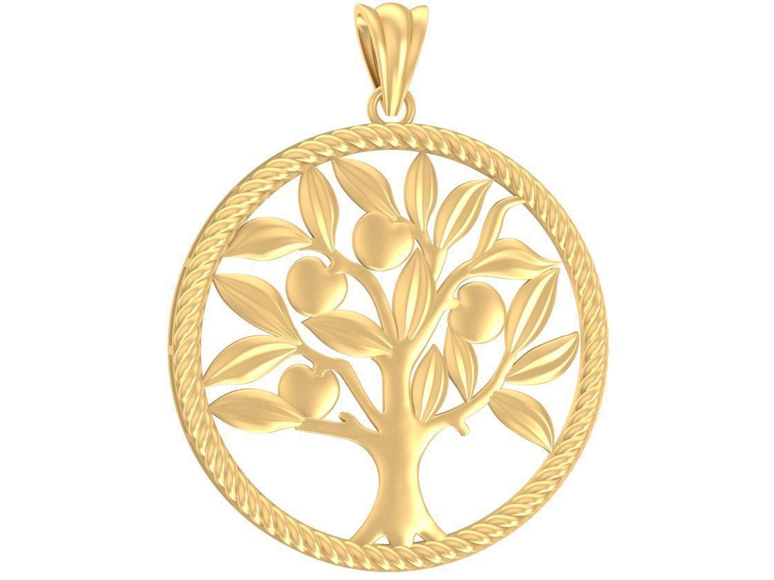 24k apple tree 3072 3D print model_1