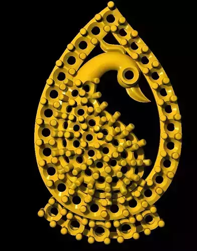 Sidepiece golden peacock