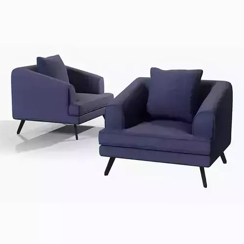 Nicolo Armchair blue finish