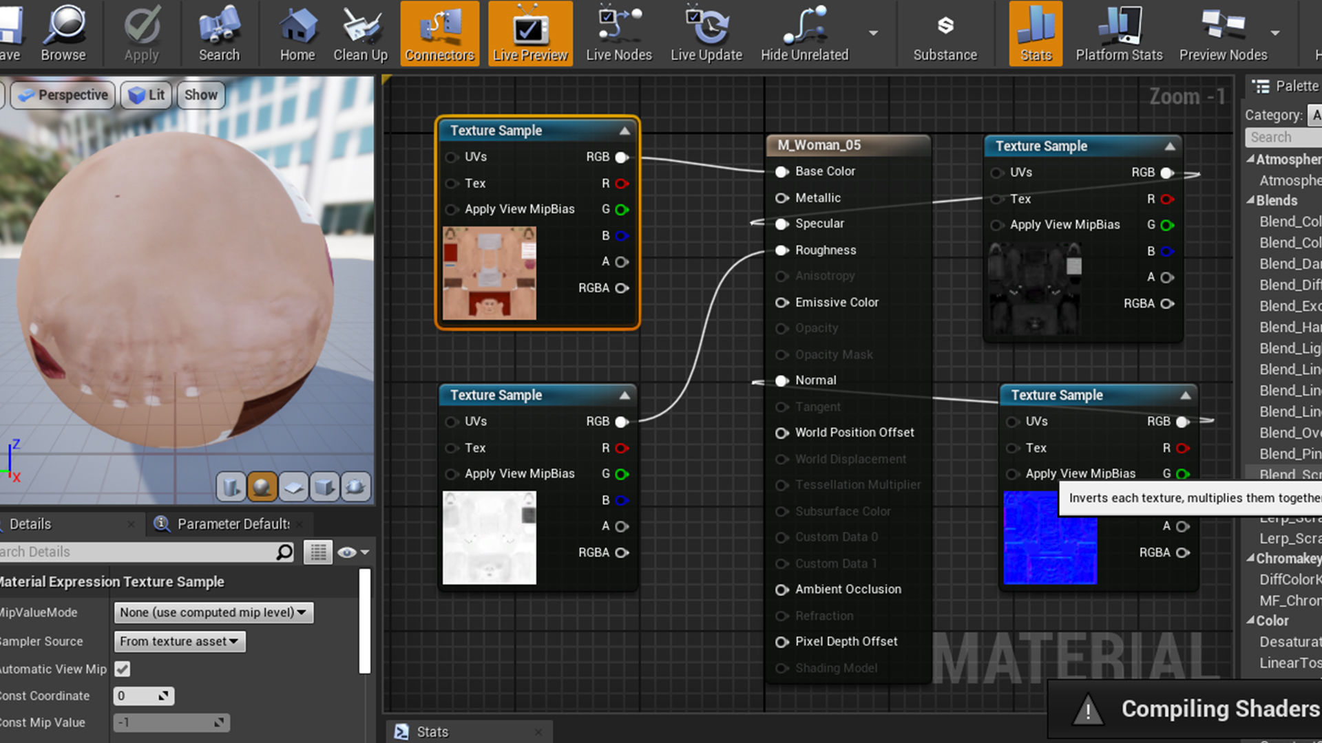 Woman 5 in skirt Low-poly 3D model_7