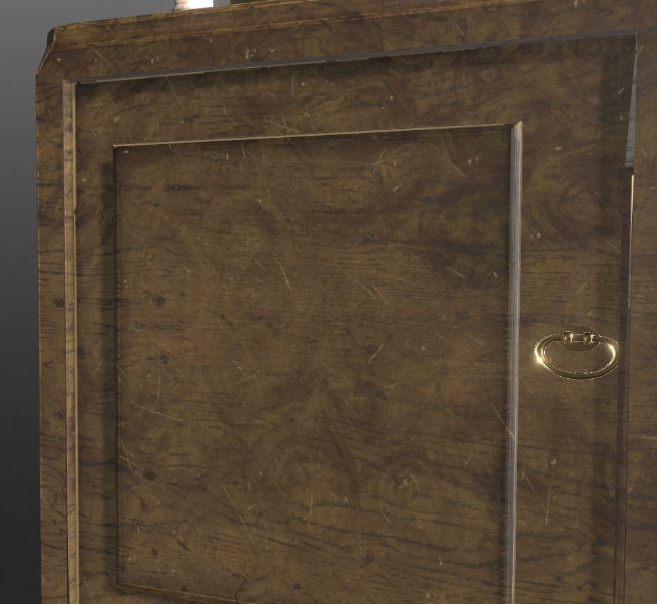 19th century Alcohol Dresser  - 2K Low-poly 3D model_3