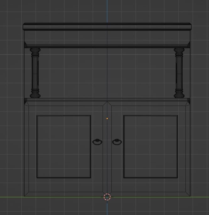 19th century Alcohol Dresser  - 2K Low-poly 3D model_5