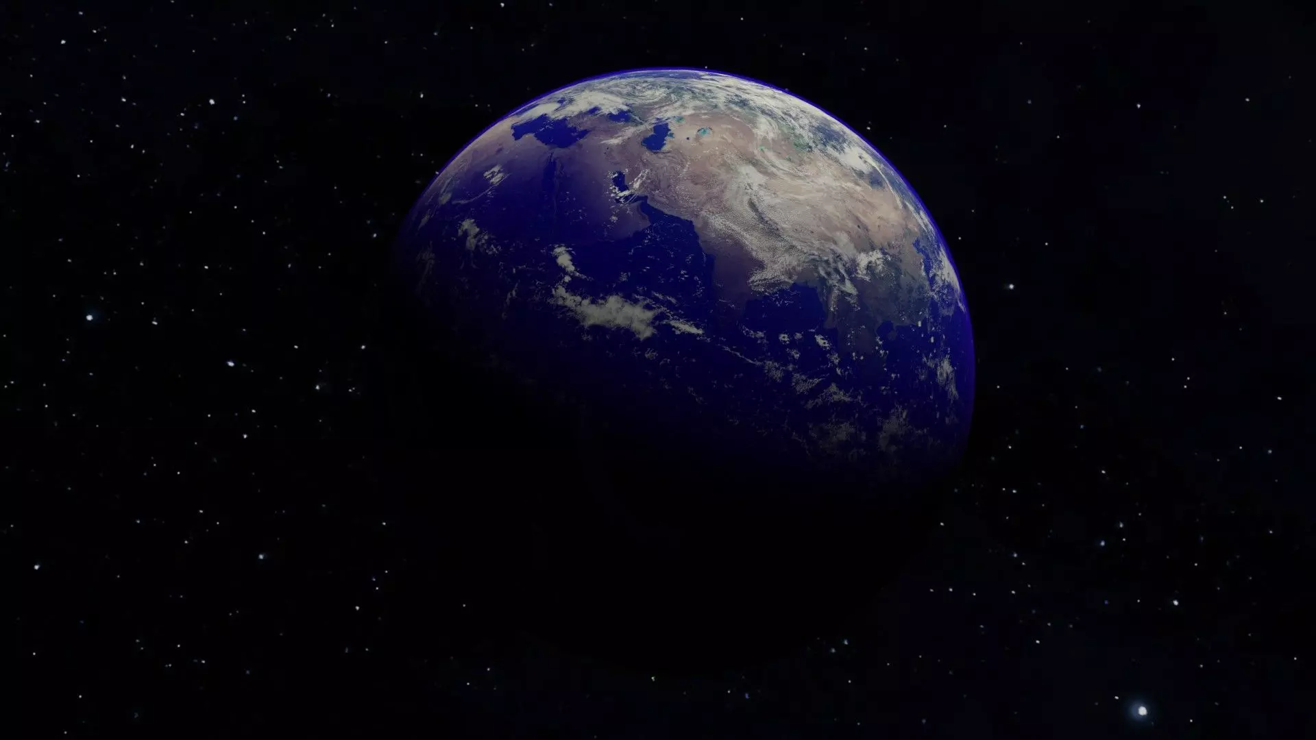 creative earth in blue shading 8k 3D model_0