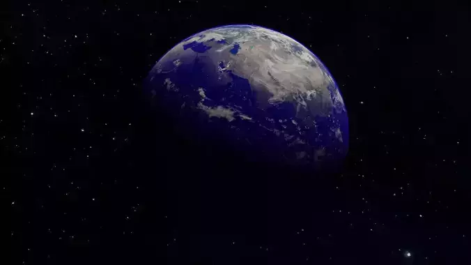 creative earth in blue shading 8k 3D model