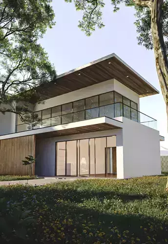 Morden House 01 Low-poly 3D model